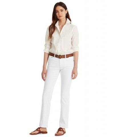 Petite Mid-Rise Straight Jean Petite & Petite Short Lengths White $62.50 Jeans