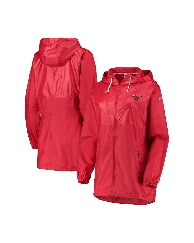 Women's Red Chicago Bulls Flashback Full-Zip Jacket Red $38.25 Jackets