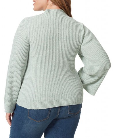 Trendy Plus Size Kaida Cutout Sweater Green $38.34 Sweaters