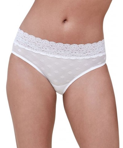 Women's Dare Lace Lingerie Hipster Underwear 374202 White $15.90 Panty