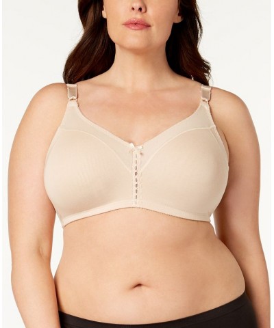 Double Support Cotton Wireless Bra with Cool Comfort 3036 White $11.88 Bras