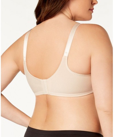 Double Support Cotton Wireless Bra with Cool Comfort 3036 White $11.88 Bras