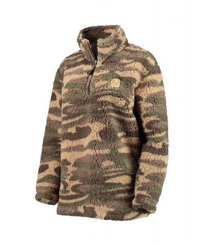 Women's Camo New Jersey Devils Sherpa Quarter-Zip Jacket Green $30.66 Jackets