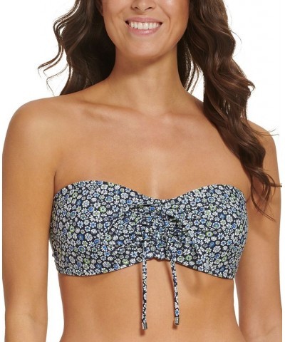 Women's Printed Molded-Cup Convertible-Strap Bra Bikini Top Ditsy Sky Captain Multi $35.20 Swimsuits