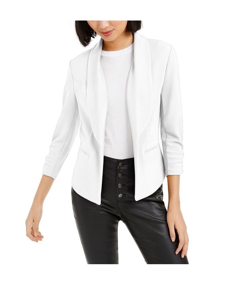 Petite Ruched-Sleeve Jacket White $20.85 Jackets