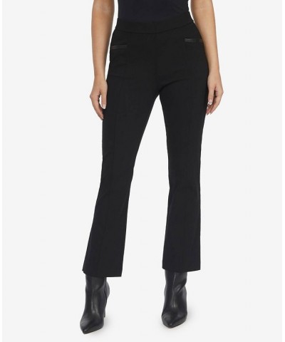 Women's Bengaline Ankle Boot Cut Pants Black $28.89 Pants