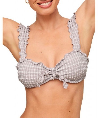 Steph Women's Swimwear Bra Top Gray $30.22 Swimsuits