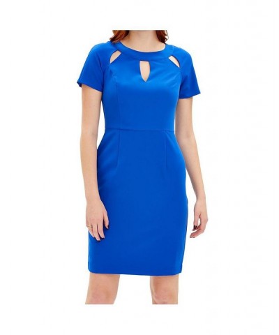 Keyhole Crepe Dress Blue $152.24 Dresses
