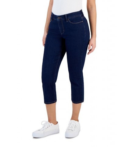 Petite Bristol Tummy-Control Capri Denim Jeans Rivera Wash $11.50 Jeans