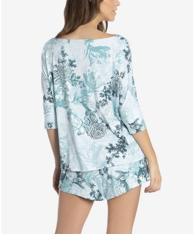 Women's Paula Short Set 2 Piece Aqua $20.88 Sleepwear