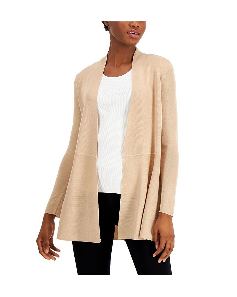 Open-Front Longline Cardigan Latte $44.69 Sweaters