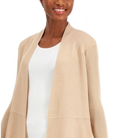 Open-Front Longline Cardigan Latte $44.69 Sweaters