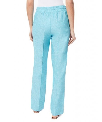 Women's Linen Pull On Drawstring Trouser Blue Grotto, NYC White $47.44 Pants