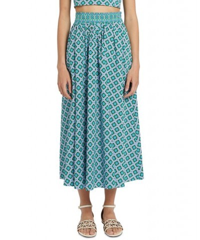 Stretch Poplin Flared Skirt Light Blue $106.75 Skirts