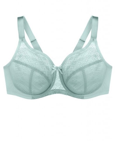 Plus Size Full Figure Wonderwire Lace Comfort Bra Green $18.82 Bras