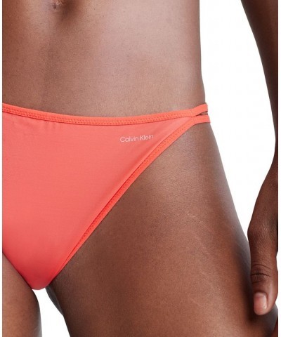 Women's Sheer Marquisette High-Leg Tanga Underwear QF6730 Orange Odyssey $11.60 Panty