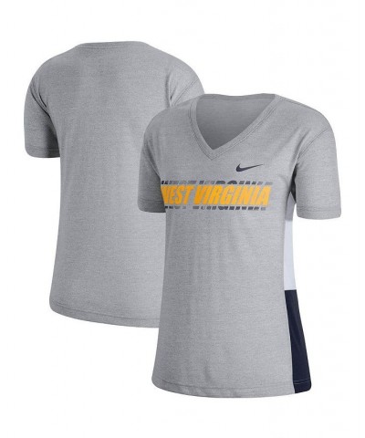 Women's Heathered Gray West Virginia Mountaineers Team Side Panel Breathe V-Neck T-shirt Heathered Gray $22.94 Tops
