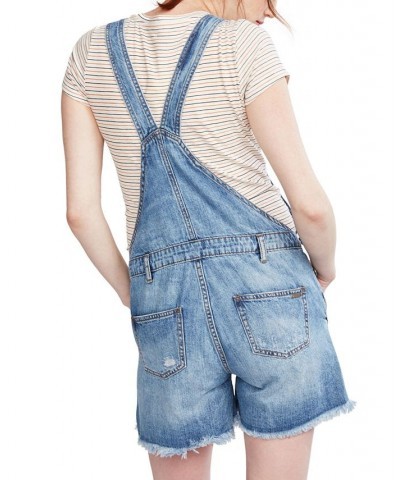 Maternity Denim Overalls Light Wash $55.46 Shorts