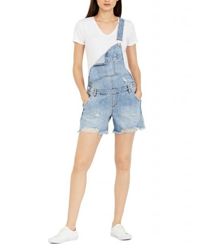 Maternity Denim Overalls Light Wash $55.46 Shorts