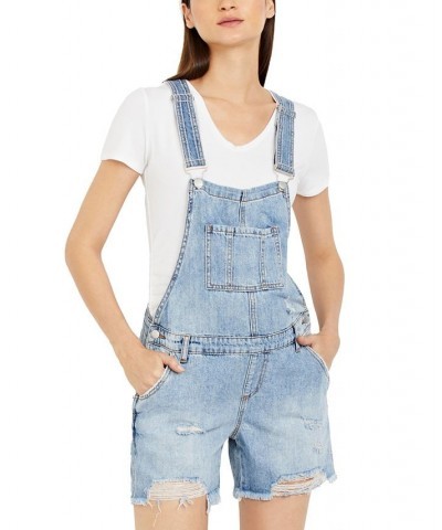 Maternity Denim Overalls Light Wash $55.46 Shorts