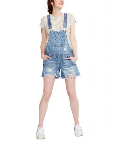 Maternity Denim Overalls Light Wash $55.46 Shorts