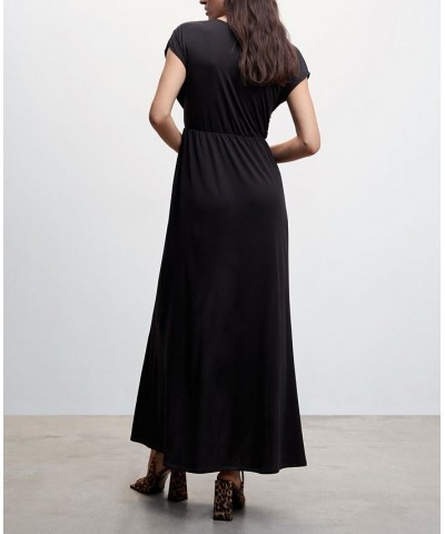 Women's Draped Detail Dress Black $44.00 Dresses