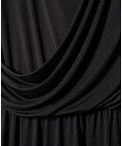 Women's Draped Detail Dress Black $44.00 Dresses