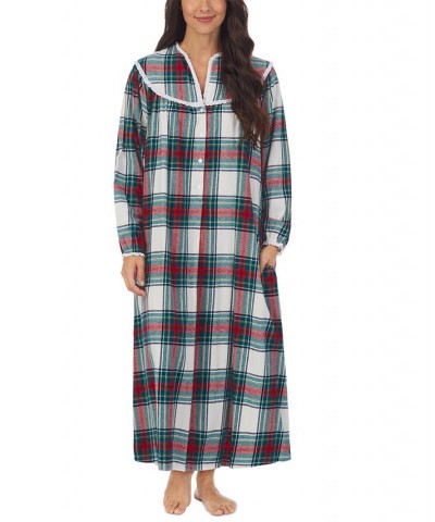 Cotton Lace-Trim Flannel Nightgown Multi $42.84 Sleepwear
