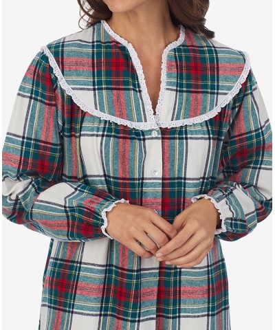 Cotton Lace-Trim Flannel Nightgown Multi $42.84 Sleepwear