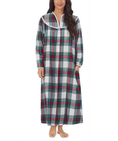 Cotton Lace-Trim Flannel Nightgown Multi $42.84 Sleepwear