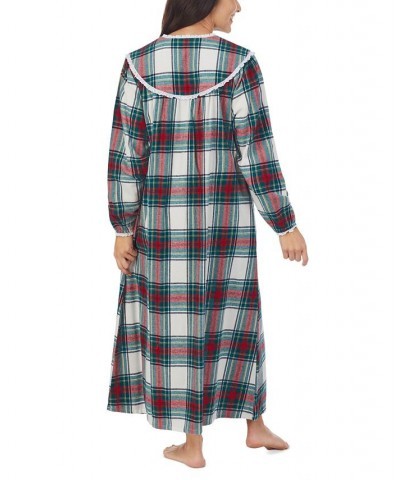 Cotton Lace-Trim Flannel Nightgown Multi $42.84 Sleepwear