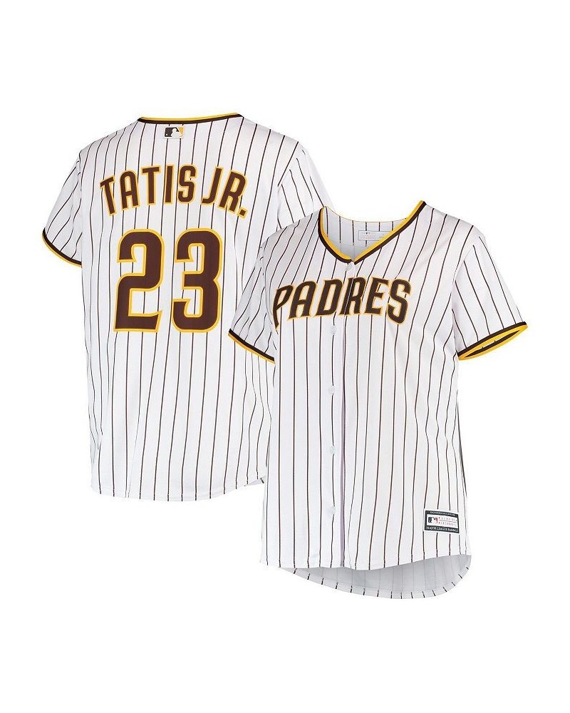 Women's Fernando Tatis Jr. White Brown San Diego Padres Plus Size Replica Player Jersey White, Brown $55.00 Jersey