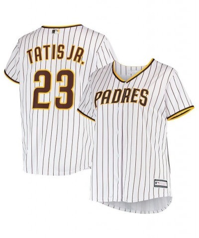 Women's Fernando Tatis Jr. White Brown San Diego Padres Plus Size Replica Player Jersey White, Brown $55.00 Jersey