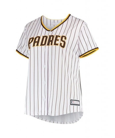 Women's Fernando Tatis Jr. White Brown San Diego Padres Plus Size Replica Player Jersey White, Brown $55.00 Jersey