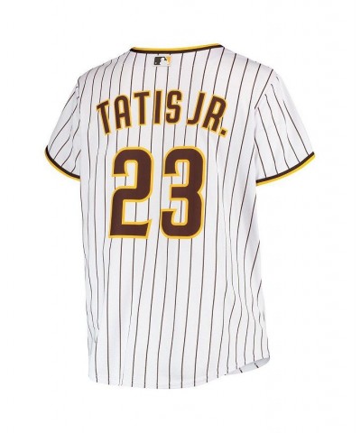 Women's Fernando Tatis Jr. White Brown San Diego Padres Plus Size Replica Player Jersey White, Brown $55.00 Jersey