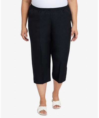 Plus Size Classic Capri Pants Black $26.25 Pants