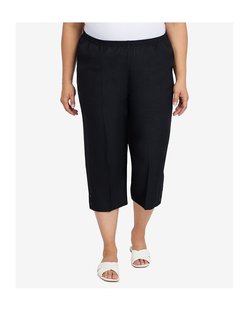 Plus Size Classic Capri Pants Black $26.25 Pants