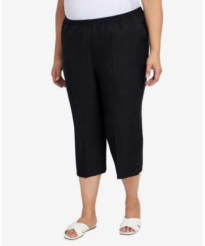 Plus Size Classic Capri Pants Black $26.25 Pants