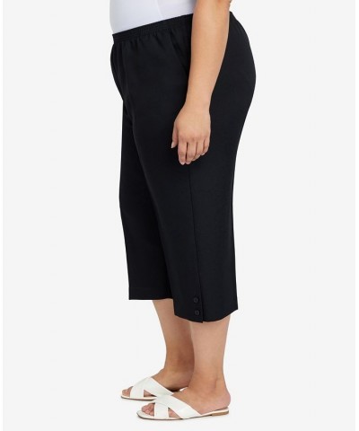 Plus Size Classic Capri Pants Black $26.25 Pants