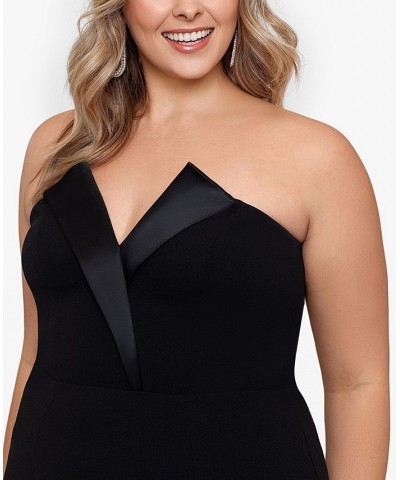 Plus Size Strapless Gown Black $85.47 Dresses