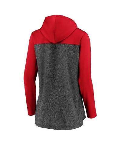 Women's Branded Heathered Charcoal and Red Chicago Blackhawks Chiller Fleece Pullover Hoodie Heathered Charcoal, Red $45.04 S...