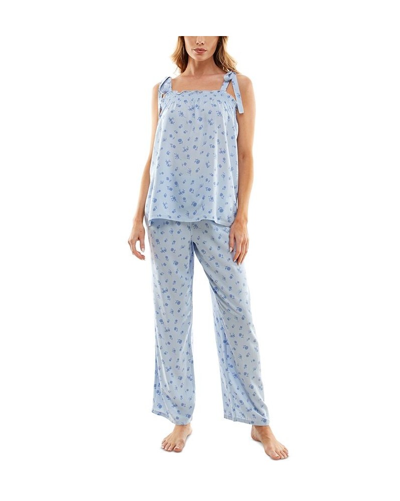 Women's Woven Tie-Strap Tank Pajamas Set Ankora Ditsy $22.04 Sleepwear