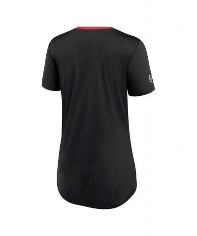 Women's Branded Black Chicago Blackhawks Authentic Pro Locker Room T-shirt Black $25.99 Tops