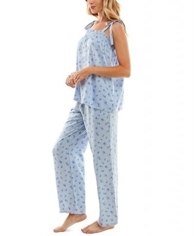 Women's Woven Tie-Strap Tank Pajamas Set Ankora Ditsy $22.04 Sleepwear