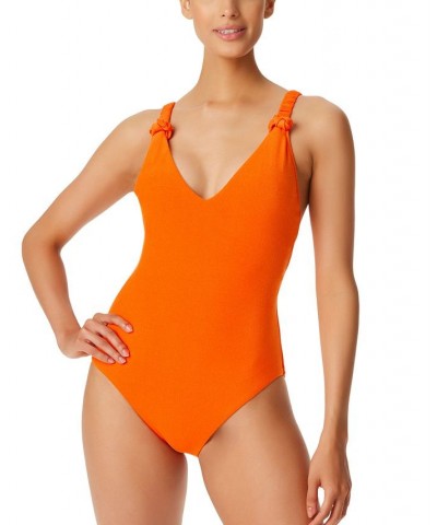 Women's Splash Solids High-Leg One-Piece Swimsuit Tangerine $41.28 Swimsuits