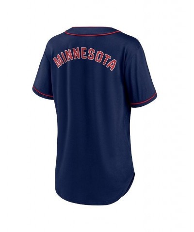 Women's Branded Navy and Red Minnesota Twins Iconic Diva T-shirt Blue $32.90 Tops