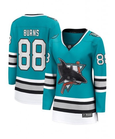 Women's Branded Brent Burns Teal San Jose Sharks 30Th Anniversary Premier Breakaway Player Jersey Teal $64.00 Jersey