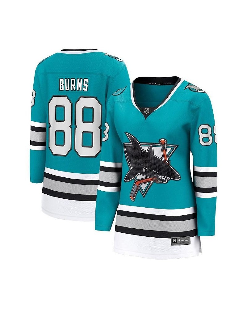 Women's Branded Brent Burns Teal San Jose Sharks 30Th Anniversary Premier Breakaway Player Jersey Teal $64.00 Jersey