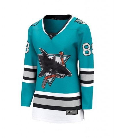 Women's Branded Brent Burns Teal San Jose Sharks 30Th Anniversary Premier Breakaway Player Jersey Teal $64.00 Jersey