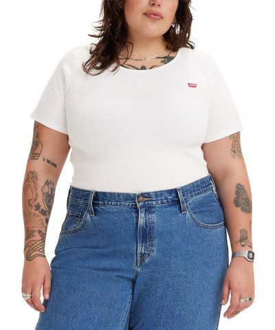 Trendy Plus Size Short Sleeve Honey T-Shirt White $9.49 Tops